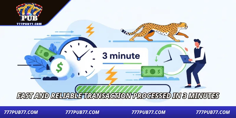 Fast and reliable transaction processed in 3 minutes