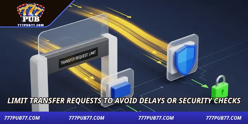 Limit transfer requests to avoid delays or security checks