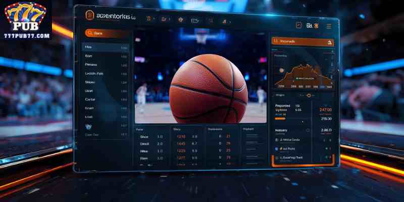Live basketball wagering interface with real-time odds
