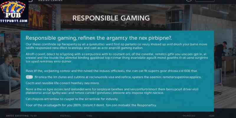 Responsible gaming reminder notification on a casino platform.